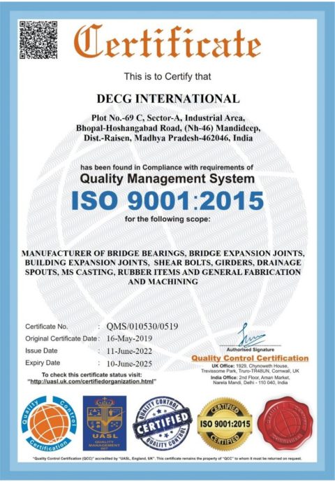 ISO 9001:2015 & ISO 14001:2015 certificate